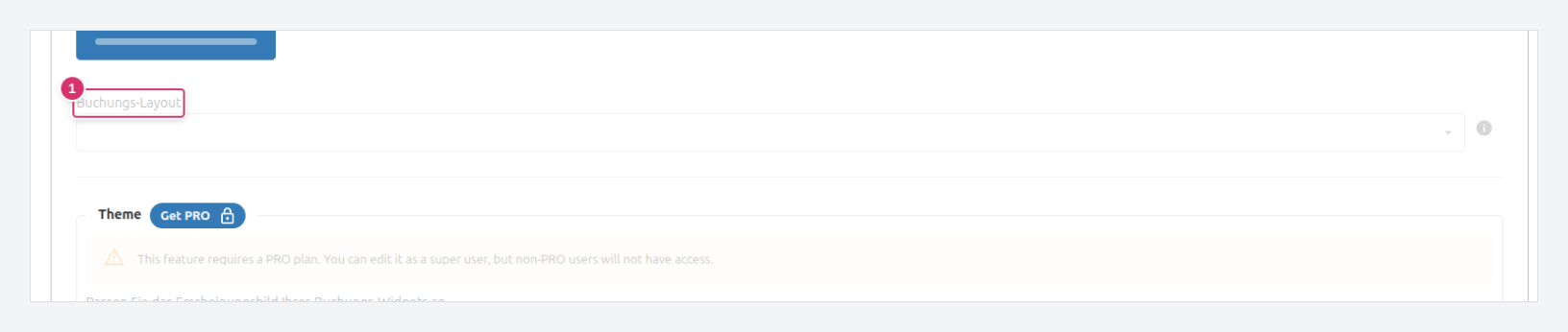 Settings → Booking Layout · (1) Booking Layout